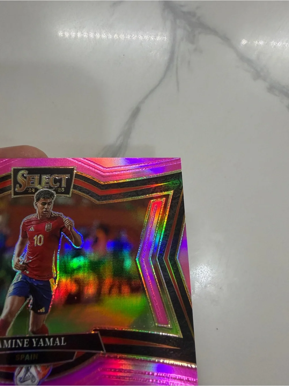2024-25 Panini Select FIFA Field Level Pink Prizm 45/59 Lamine Yamal, Spain #221